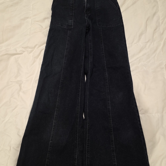Denim - Wide Leg Black Women's Jeans